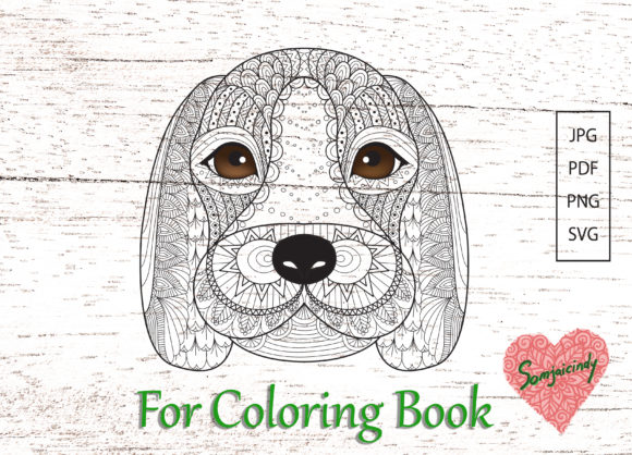 Abstract Beagle for Adult Coloring Book: A Versatile Graphics Asset