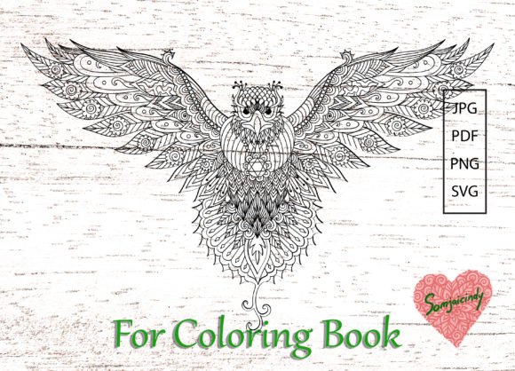 Abstract Falcon for Adult Coloring: A Versatile Graphics Asset