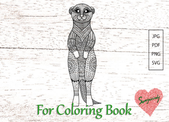 Abstract Meerkat for Adult Coloring: A Graphics Review