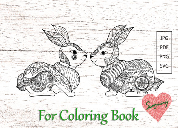 Abstract Rabbits: A Creative Graphics Asset for Coloring Pages Amp