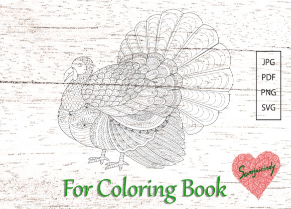 Abstract Turkey for Adult Coloring: A Graphics Must-Have