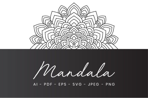 Circle Mandala Adult Coloring Page: A Versatile Graphics Asset