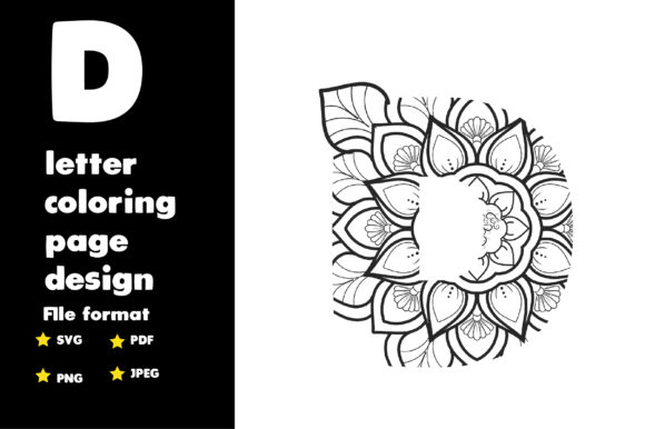 D Letter Coloring Page: A Versatile Graphics Asset