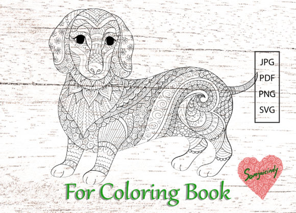 Explore Dachshund for Adult Coloring Book Graphics