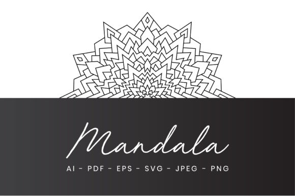 Geometric Mandala Graphics for Coloring Pages Amp