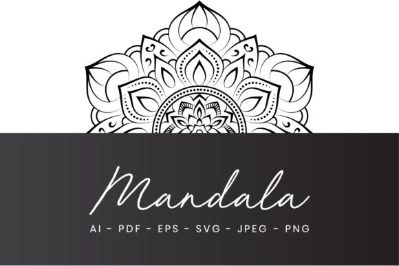 Hexagonal Mandala for Graphics and Coloring Pages Amp