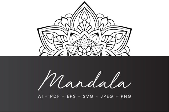 Mandala Round Ornament: A Versatile Graphics Asset for Coloring Pages Amp