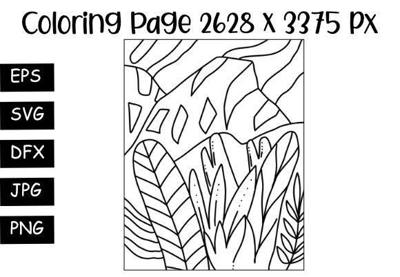 Plant Stone Mindfulness Coloring Page: A Versatile Graphics Asset