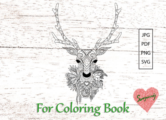 Reindeer for Adult Coloring: A Designer's Take