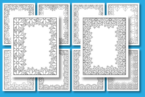 Review: 10 Page Floral Border Coloring Pages for Graphics
