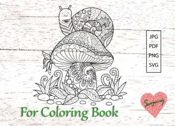 Snail Sitting on Mushroom: A Charming Graphics Asset