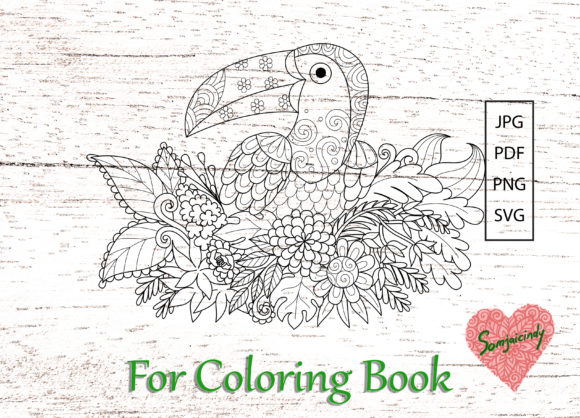 Toucan Bird Coloring Book: A Versatile Graphics Asset