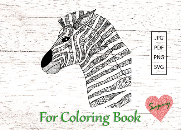 Zebra for Coloring Book: A Versatile Graphics Asset